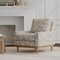 Grey Floral Linen Look Print Upholstery Fabric by The Yard - SKU: Yates Greige